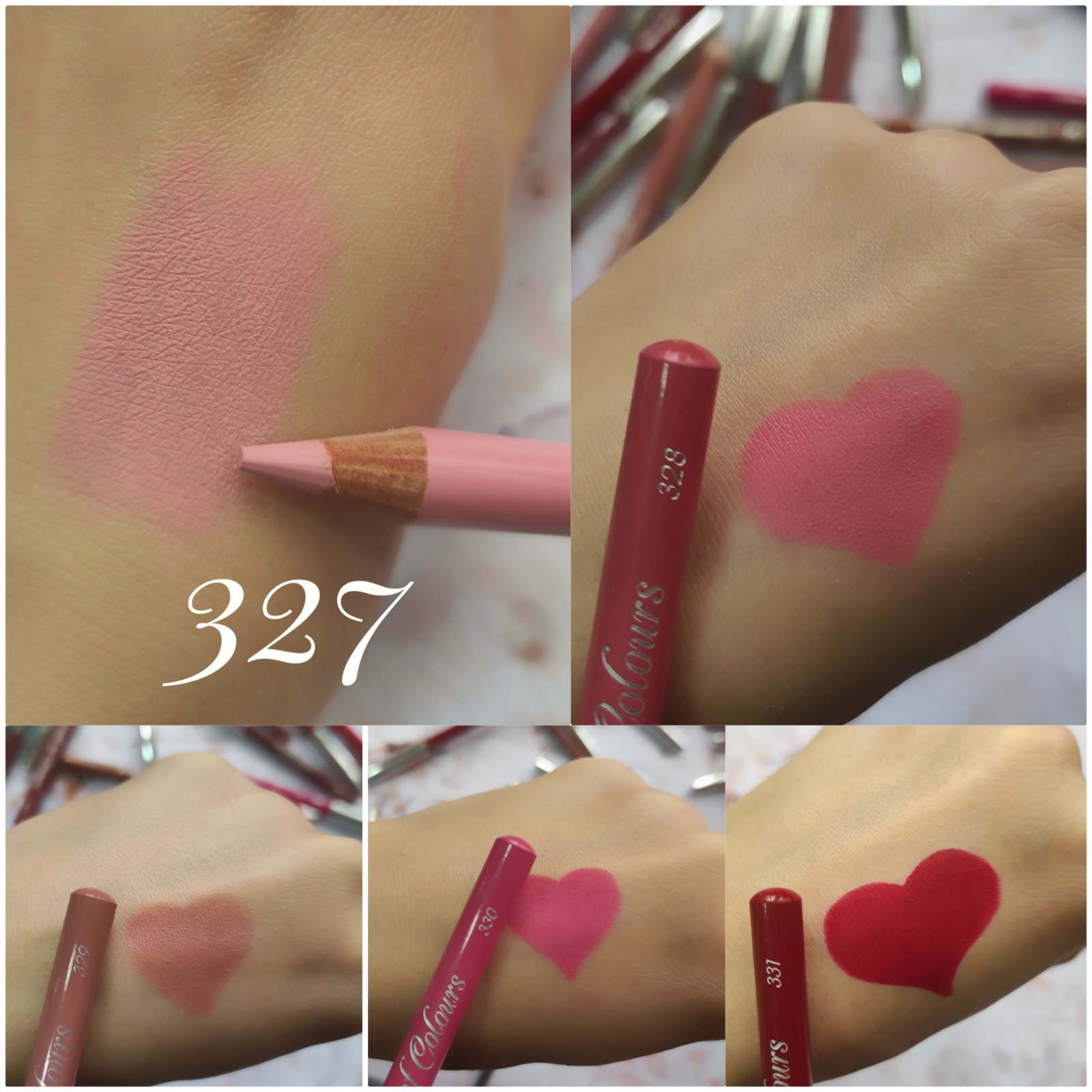 Карандаш для губ Cascade of Colours 327-328-329-330-331 Karandash-dlya-gub-Cascade-of-Colours-327-328-329-330-331